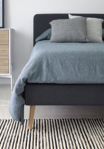 KAVE HOME Dyla sengetrekk i sort til 160 x 200 cm madrass