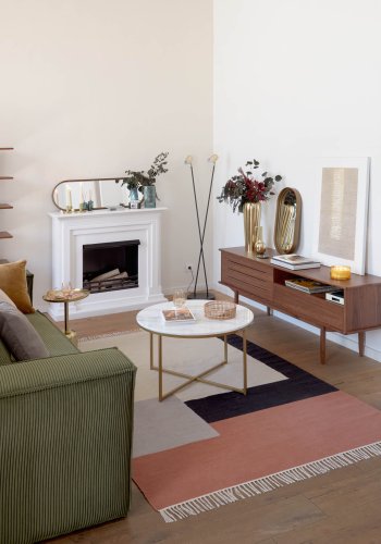 KAVE HOME Tiare gull metall veggspeil 31 x 61,5 cm