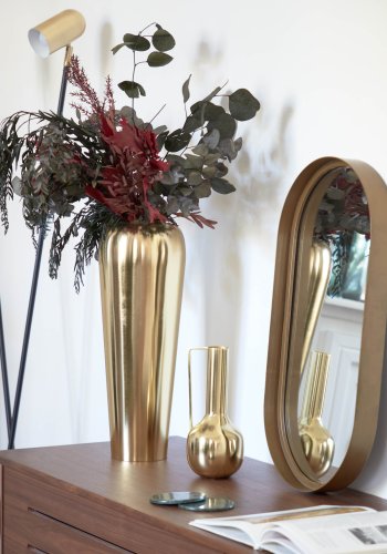 KAVE HOME Tiare gull metall veggspeil 31 x 61,5 cm