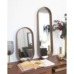 KAVE HOME Tiare vgspejl, oval - guld stl (31x61,5)