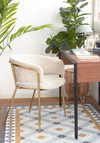 KAVE HOME Aleyla bordlampe - grnn og svart metall