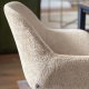 KAVE HOME Konna spisebordsstol, med armlener - beige chenille og sort stl