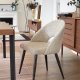 KAVE HOME Mael spisebordstol - beige stoff og sort stl