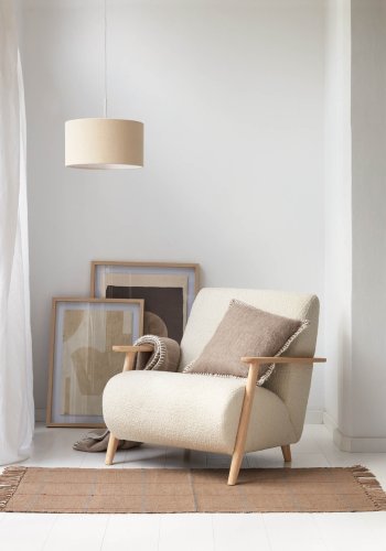 KAVE HOME Nazli lampeskjerm - beige lin og metall (40)