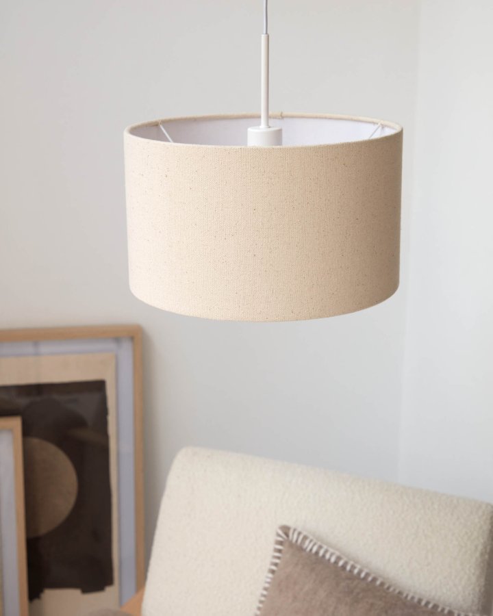 KAVE HOME Nazli lampeskjerm - beige lin og metall (40)