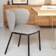 KAVE HOME Ciselia spisestuestol - lysegr stoff og sort stl