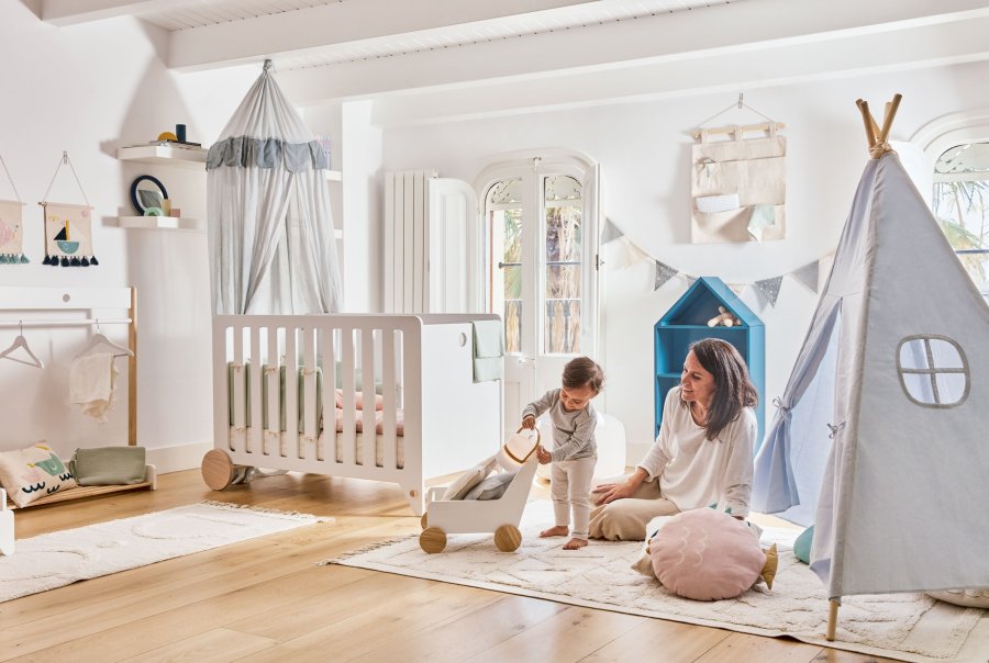 KAVE HOME Carelene sengehimmel - lysebl bomull