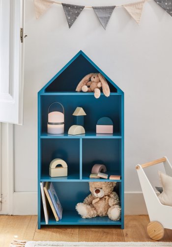 KAVE HOME Janvir oppladbar bordlampe - hvit plast og lysegr metall