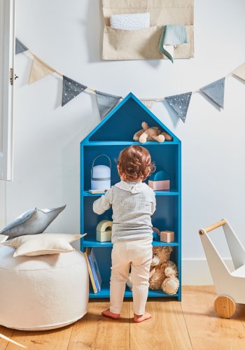 KAVE HOME Celeste barnebokhylle, rektangulr - bl MDF