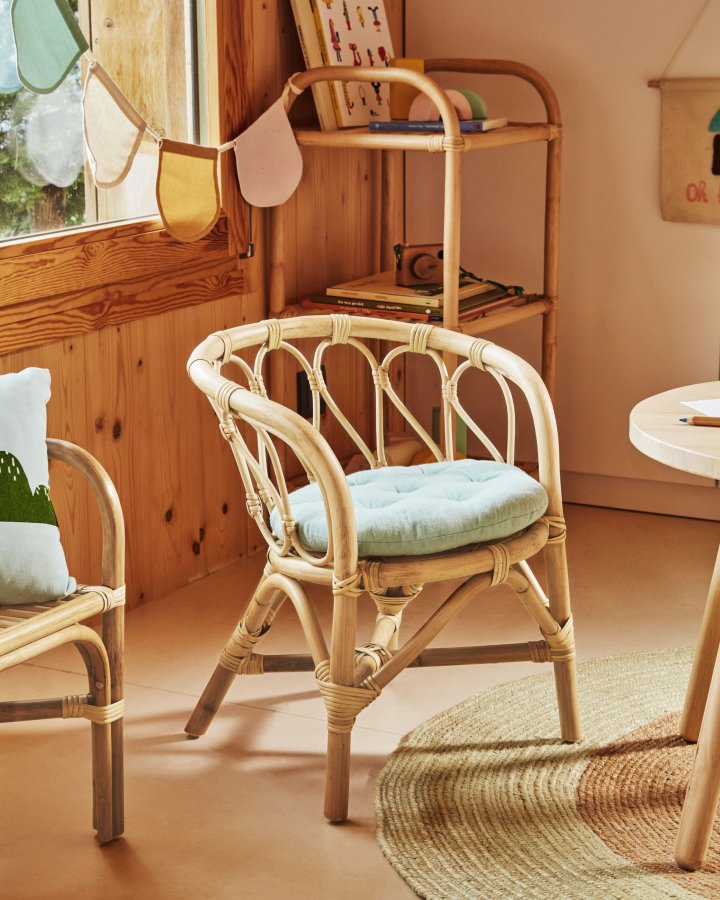 KAVE HOME Lumila barnestol, med armlener - naturrotting