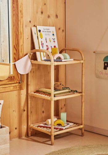 KAVE HOME Ormela reol - natur rattan (40x81)