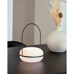 KAVE HOME Tea bordlampe - hvid polyethylen og sort jern