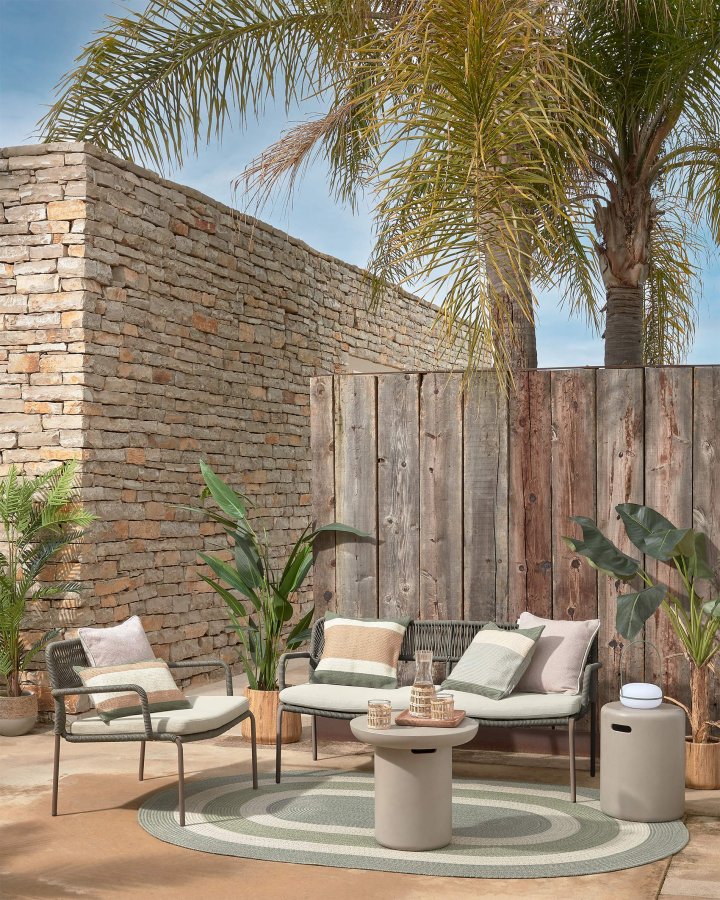 KAVE HOME Taimi utendrs sidebord, rundt - gr betong (50)