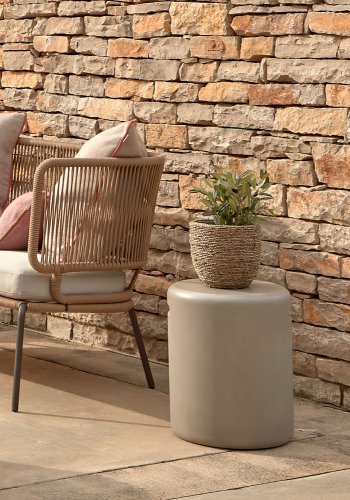 KAVE HOME Taimi utendrs fotsttte, rund - gr betong (35)