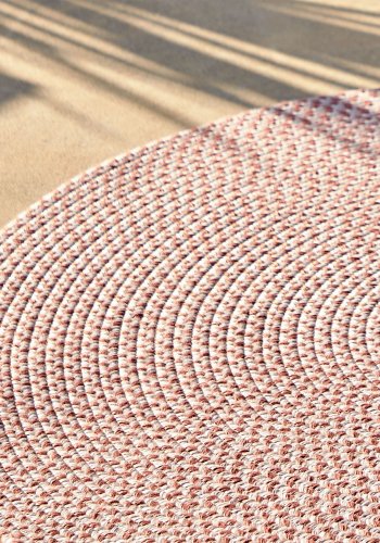 KAVE HOME Rodhe gulvteppe, rundt - terrakotta polyetylen (150)