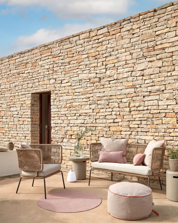 KAVE HOME Taimi utendrs sidebord, rundt - gr betong (50)