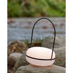 KAVE HOME Tea bordlampe - hvid polyethylen og sort jern