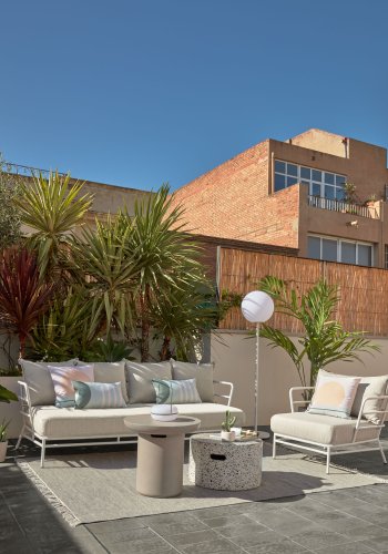 KAVE HOME Taimi utendrs sidebord, rundt - gr betong (50)