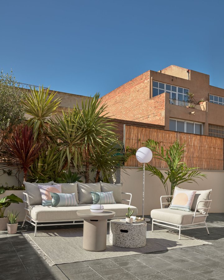 KAVE HOME Taimi utendrs sidebord, rundt - gr betong (50)