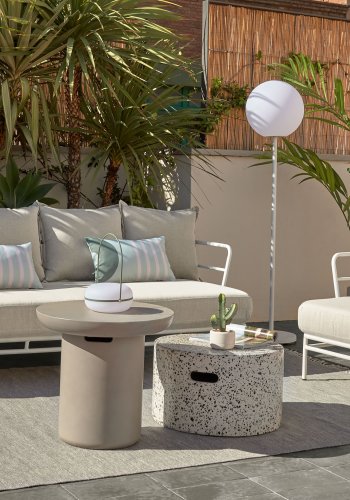 KAVE HOME Taimi utendrs sidebord, rundt - gr betong (50)