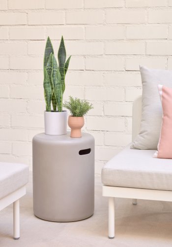 KAVE HOME Taimi utendrs fotsttte, rund - gr betong (35)