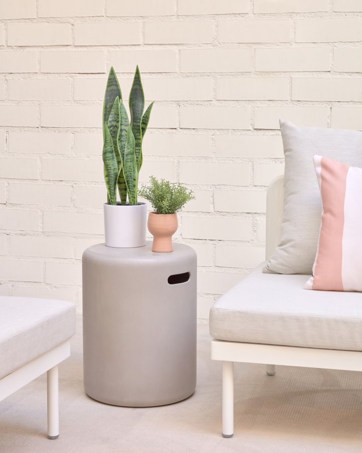 KAVE HOME Taimi utendrs fotsttte, rund - gr betong (35)