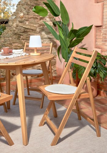 KAVE HOME stolpute i silke, rund - beige stoff (35)