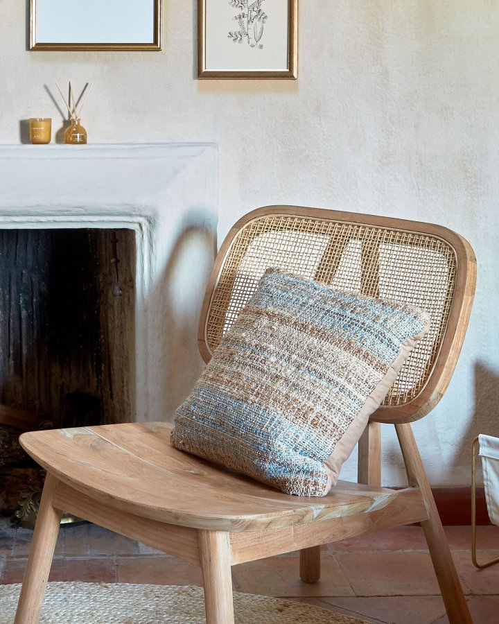 KAVE HOME Nadra lenestol - naturlig rotting og teak