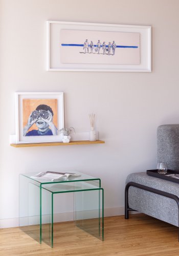 KAVE HOME Burano innsatsbord, firkantet - klart glass (sett m. 2)