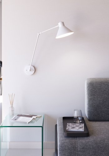 KAVE HOME Dione vegglampe hvit