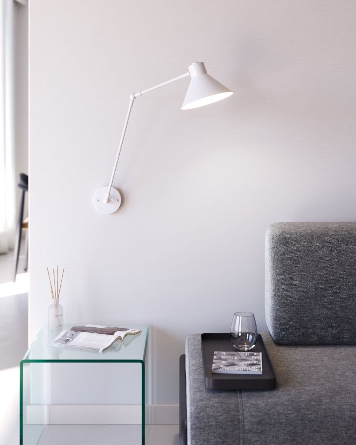 KAVE HOME Dione vegglampe hvit