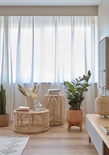 KAVE HOME Kohana sofabord, rundt - naturlig rotting (66)