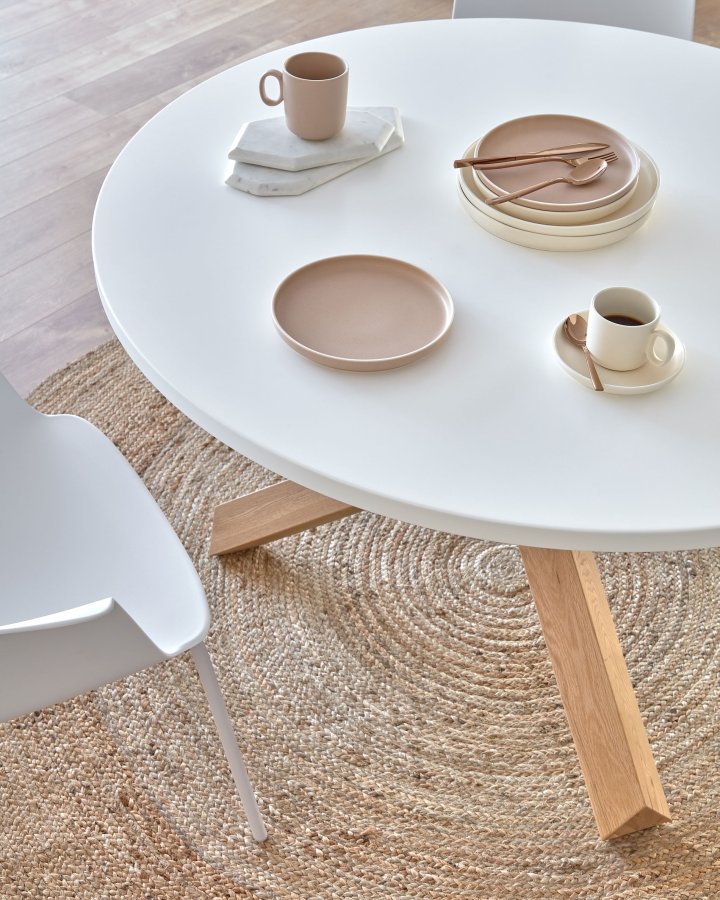 KAVE HOME Doc teppe, rundt - naturlig jute (200)