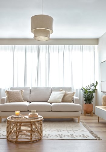 KAVE HOME Kohana sofabord, rundt - naturlig rotting (66)