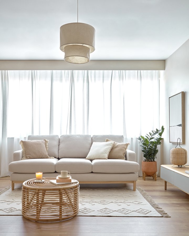 KAVE HOME Kohana sofabord, rundt - naturlig rotting (66)