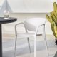 KAVE HOME Ania hagestol, med armlener - hvit polypropylen