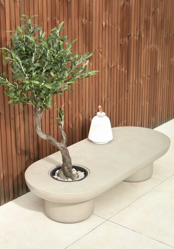 KAVE HOME Kunstig oliventre med sort plantepotte 140 cm