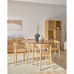 KAVE HOME Roman spisebordsstol - natur rattan, askefiner og bg