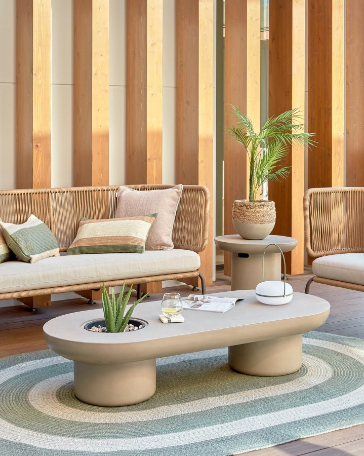 KAVE HOME Taimi hagebord, ovalt - sementfiber (140x60)