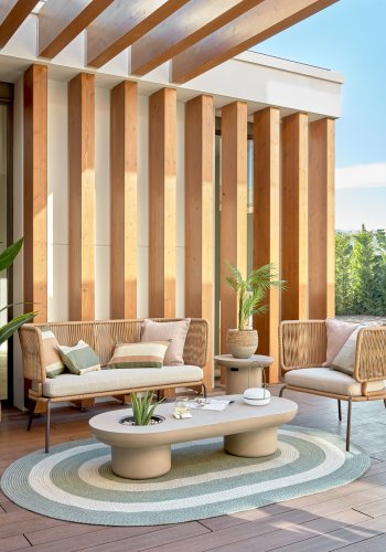 KAVE HOME Taimi utendrs sidebord, rundt - gr betong (50)