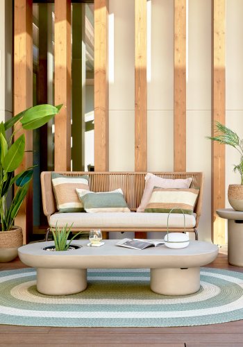 KAVE HOME Taimi utendrs sidebord, rundt - gr betong (50)