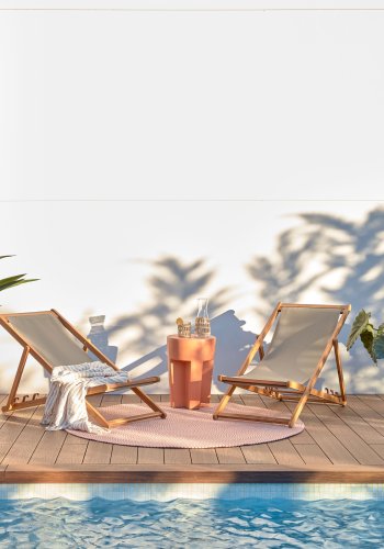 KAVE HOME Rodhe gulvteppe, rundt - terrakotta polyetylen (150)