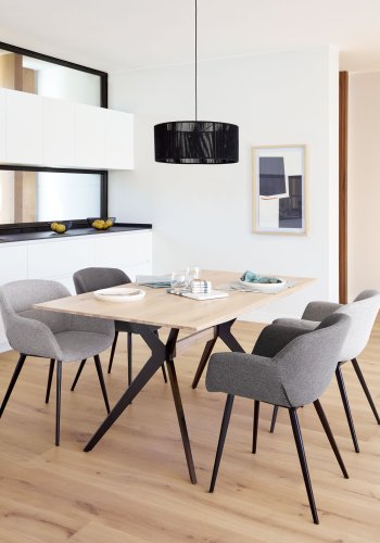 KAVE HOME Cantia taklampeskjerm, rund - svart bomull (47)