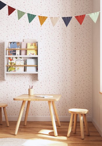 KAVE HOME Dilcia barnebord, firkantet - naturgummitre (55x55)