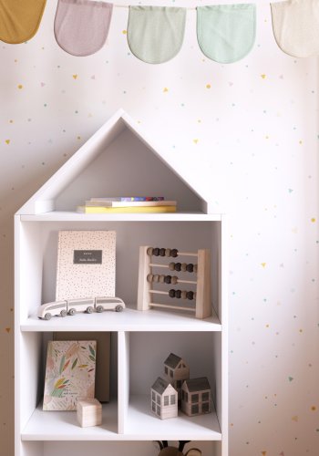 KAVE HOME Celeste barnebokhylle, rektangulr - hvit MDF