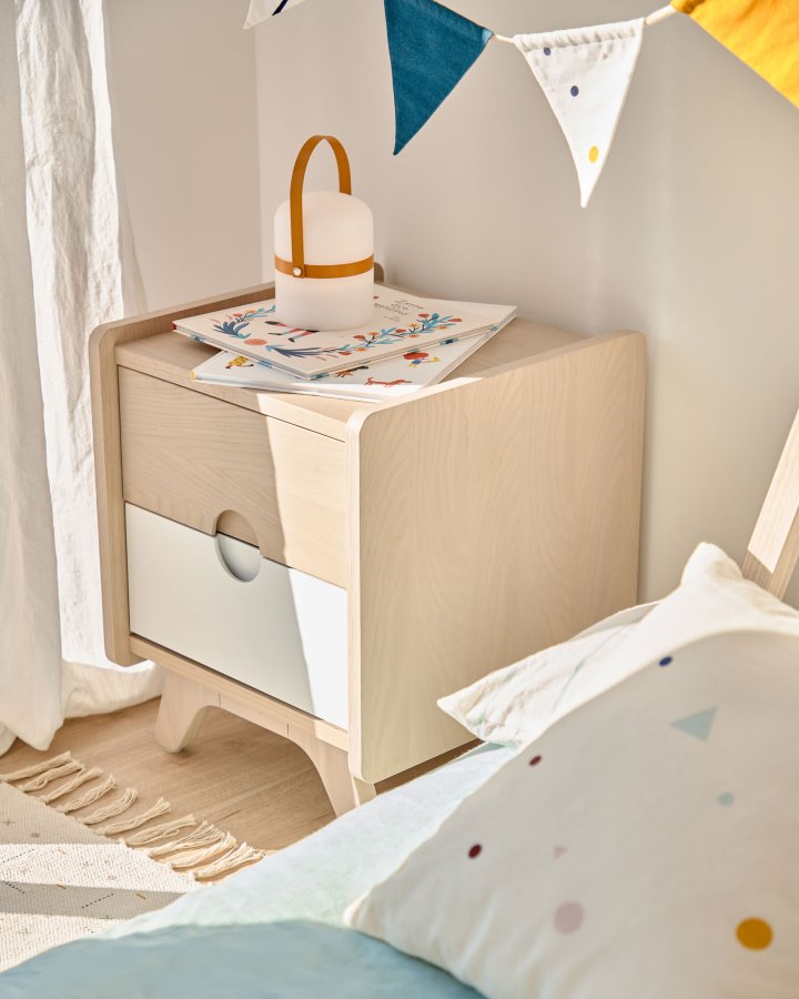 KAVE HOME Nunila nattbord - naturlig ask finer og ask