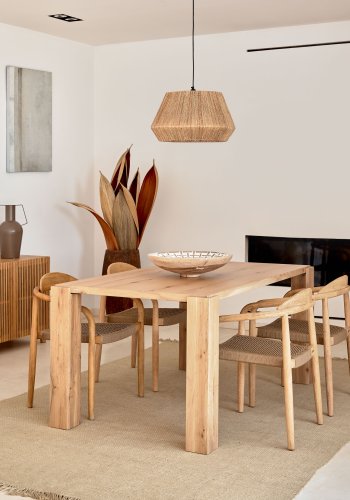 KAVE HOME Deyanira spisebord, rektangulrt - naturlig eikefiner og eiketre (160x90)