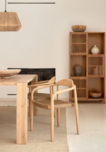 KAVE HOME Deyanira spisebord, rektangulrt - naturlig eikefiner og eiketre (160x90)