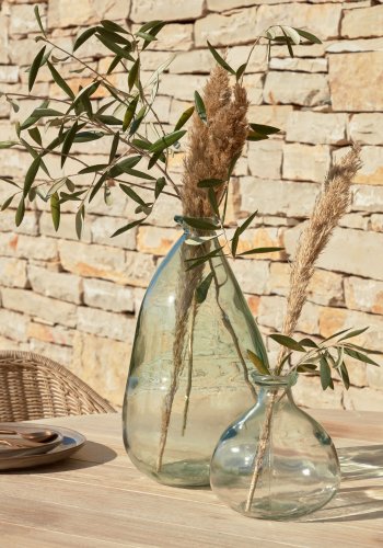 KAVE HOME Brenna vase, medium - klart resirkulert glass (H:36)