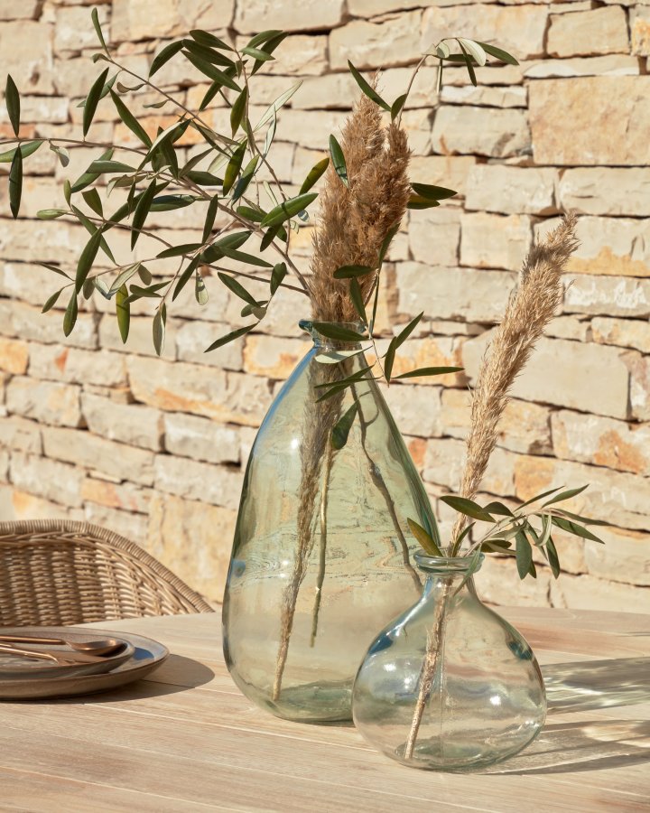 KAVE HOME Brenna vase, medium - klart resirkulert glass (H:36)